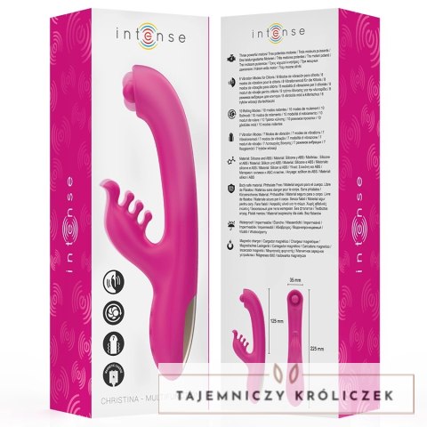 Intense Christina zaawansowany model krolik, 3 silniki, rożowy 22,5 cm INTENSE