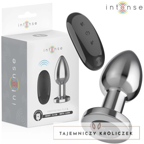 Intense Large Plug Metalowy z 10 Trybami Wibracji i Pilotem L INTENSE