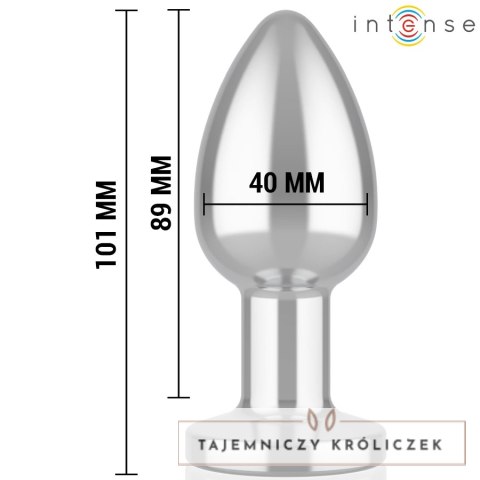 Intense Large Plug Metalowy z 10 Trybami Wibracji i Pilotem L INTENSE