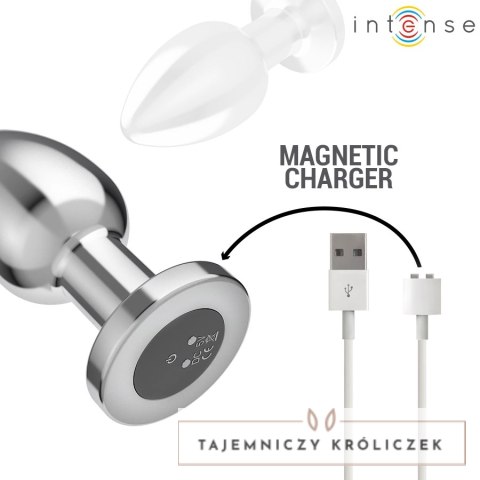 Intense Large Plug Metalowy z 10 Trybami Wibracji i Pilotem L INTENSE