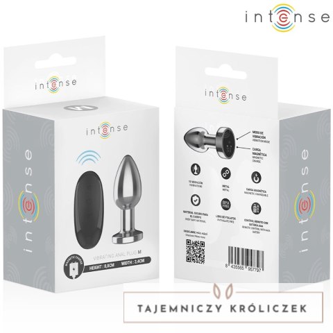 Intense Metalowy Korek Wibracyjny M 10 Trybow Pilot Bezprzewodowy INTENSE