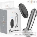 Intense Plug Metalowy M - 10 Trybow Wibracji, Pilot, Aluminium INTENSE