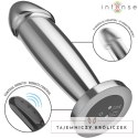 Intense Plug Metalowy M - 10 Trybow Wibracji, Pilot, Aluminium INTENSE