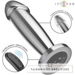 Intense Plug Metalowy M - 10 Trybow Wibracji, Pilot, Aluminium INTENSE