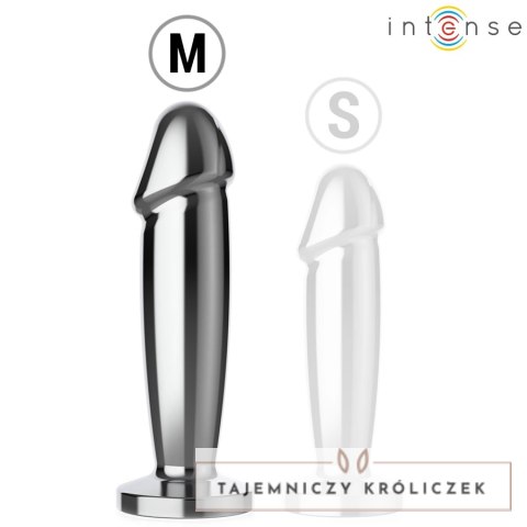 Intense Plug Metalowy M - 10 Trybow Wibracji, Pilot, Aluminium INTENSE