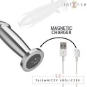 Intense Plug Metalowy M - 10 Trybow Wibracji, Pilot, Aluminium INTENSE