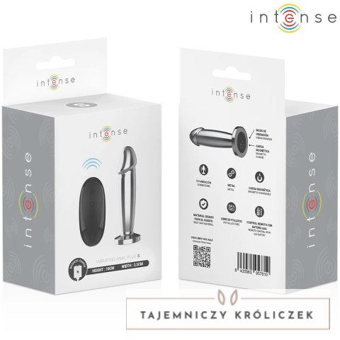 Intense S-size aluminiowy korek wibrujący 10 trybow pilot wodoodporny INTENSE