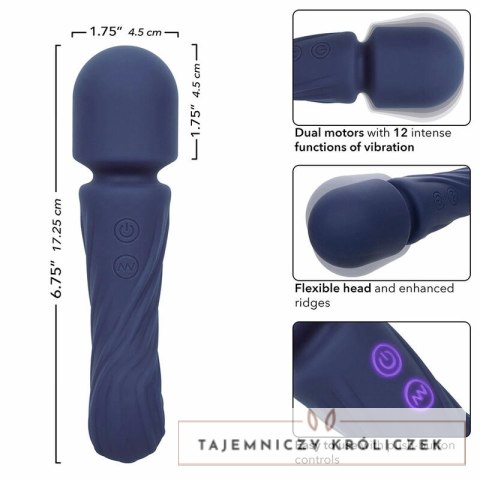 CalExotics Charisma Allure masażer dwusilnikowy 12 trybow fioletowy 17,25 cm CALEXOTICS