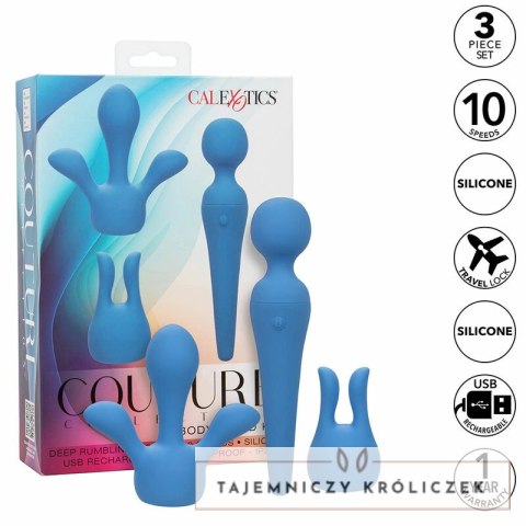 CalExotics Couture Kit Body Wand Niebieski 10 trybow wodoodporny CALEXOTICS
