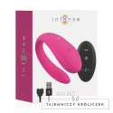 Intense Bruno Partner Double Pleasure rożowy - podwojny system wibracji, pilot INTENSE