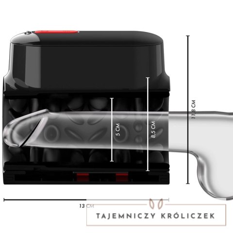 Jamyjob Vortex Turbo 360° Czarna Maszyna Intymna z Rotacją i Ruchem JAMYJOB