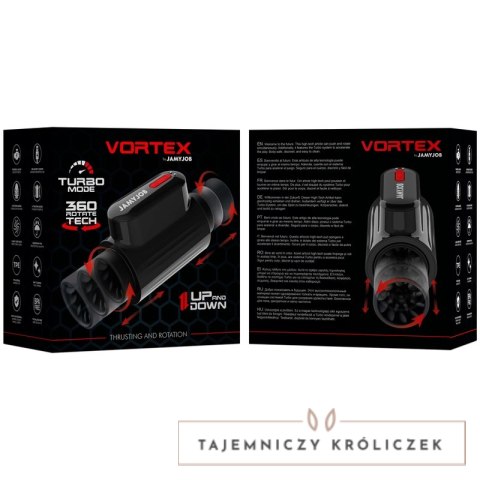 Jamyjob Vortex Turbo 360° Czarna Maszyna Intymna z Rotacją i Ruchem JAMYJOB