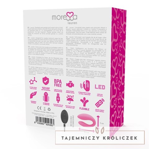MORESA Lauren - Stymulator dla par zdalnie sterowany, silikonowy, IPX7 MORESSA