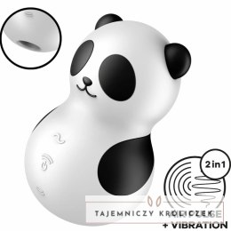Satisfyer Pocket Panda - kompaktowy stymulator pulsacyjny, czarno-biały SATISFYER