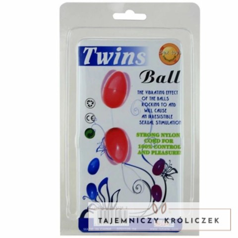 Baile Twin Liliowe Kulki Intymne ABS na Wytrzymałym Sznurku BAILE
