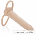 CalExotics Double Penetrator - podwojny aplikator z systemem wsparcia TPR 13cm CALEXOTICS