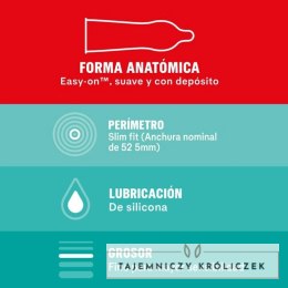 Durex Sensitivo Slim Fit 10 szt. - cienkie prezerwatywy anatomiczne Durex