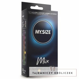 MY.SIZE 53 mm MIX - Zestaw Prezerwatyw 10 szt. Classic, Smakowe, Kolorowe MY SIZE