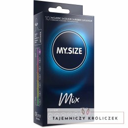 MY.SIZE 69 mm Zestaw Prezerwatyw MIX 10 szt. - rożne warianty, wegańskie MY SIZE