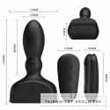 Mr Play Czarny model nadmuchiwany z pilotem funkcja wibracji 12 trybow MR PLAY