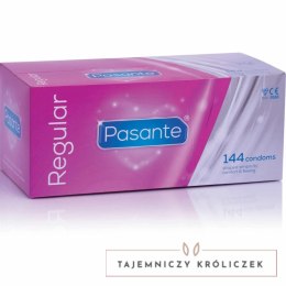 Pasante Regular prezerwatywy 144 szt. gładkie, naturalny kolor 54mm PASANTE