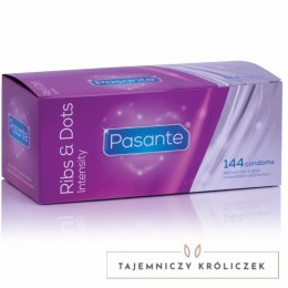 Pasante Ribs & Dots Intensity - teksturowane, 144 sztuki, rozmiar 52 mm PASANTE