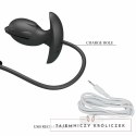 Pretty Love Delfin Czarny - Nadmuchiwany korek z wibracjami, silikon, USB PRETTY LOVE
