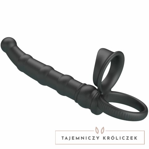 Pretty Love Tatum silikonowy pierścień wibrujący z aplikatorem, czarny PRETTY LOVE