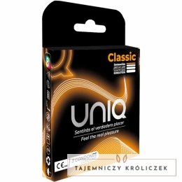 Uniq Classic Bezlateksowe Prezerwatywy 3 szt. ultracienkie przezroczyste UNIQ