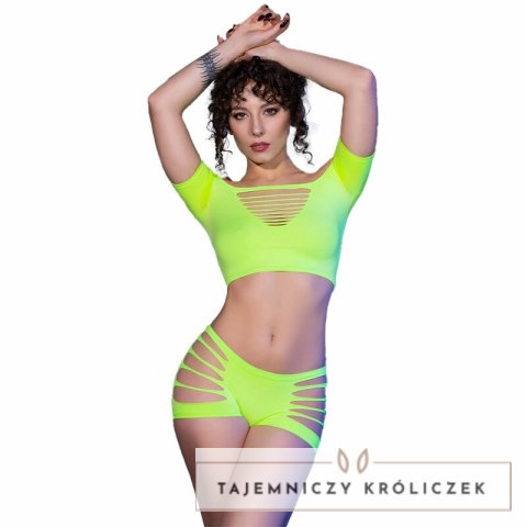 Chilirose CR 4433 Komplet Top i Szorty Zielony S/M - Elastyczny Materiał CHILIROSE