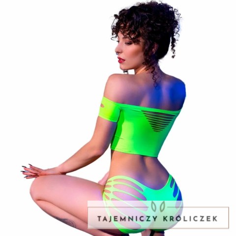 Chilirose CR 4433 Komplet Top i Szorty Zielony S/M - Elastyczny Materiał CHILIROSE