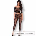 Chilirose CR 4661 Zestaw Bezszwowy Top i Legginsy Czarny S/M CHILIROSE
