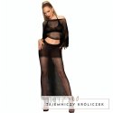 Chilirose CR 4666 komplet top i spodnica czarny S/M elegancki CHILIROSE