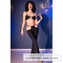 Chilirose CR 4851 Czarny komplet top i legginsy złote akcenty S CHILIROSE