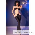 Chilirose CR 4851 L czarny komplet top i legginsy złote akcenty CHILIROSE