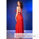 Chilirose CR 4857 czerwony zestaw top i spodnie XL, transparentny CHILIROSE