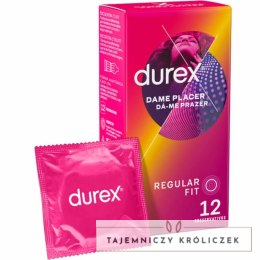Durex Dame Placer 12 szt. prezerwatywy z wypustkami i prążkami 56mm Durex
