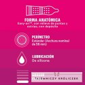Durex Dame Placer 12 szt. prezerwatywy z wypustkami i prążkami 56mm Durex