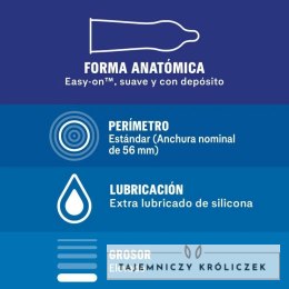 Durex Extra Safe 12 szt. - precyzyjny system ochrony, lateks, 56 mm Durex