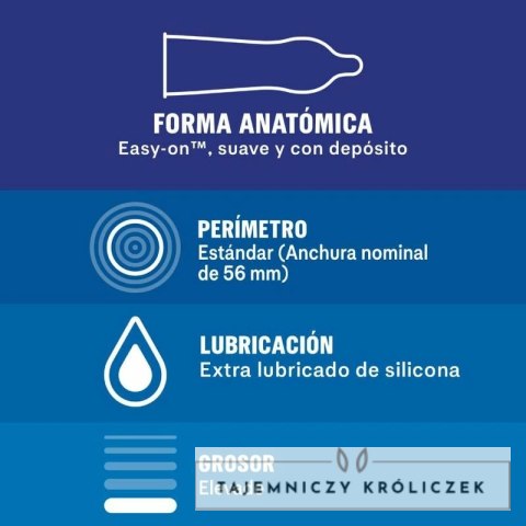 Durex Extra Safe 12 szt. - precyzyjny system ochrony, lateks, 56 mm Durex