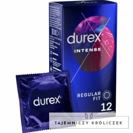 Durex Intense - prezerwatywy z żebrowaniem i wypustkami, 12 sztuk Durex