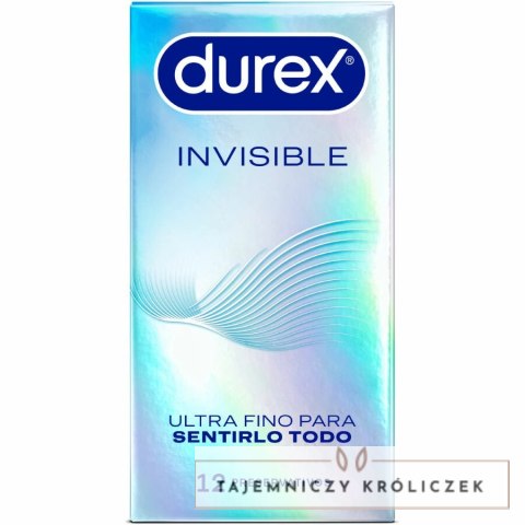 Durex Invisible Ultra Cienkie Prezerwatywy 12 szt. Lateksowe 54mm Durex