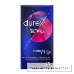 Durex Mutual Climax 12 sztuk - anatomiczne, teksturowane, benzokaina Durex