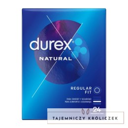 Durex Natural Plus 24 sztuki - ergonomiczne, lateksowe, zapachowe Durex
