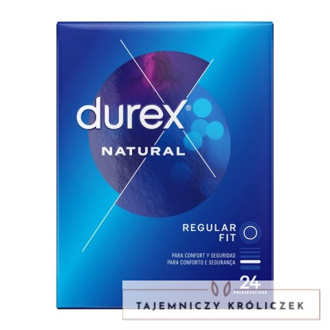 Durex Natural Plus 24 sztuki - ergonomiczne, lateksowe, zapachowe Durex