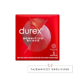 Durex Sensitive Soft prezerwatywy 3 szt. cienkie, anatomiczne, nawilżane Durex