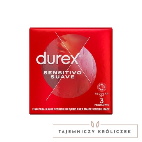 Durex Sensitive Soft prezerwatywy 3 szt. cienkie, anatomiczne, nawilżane Durex