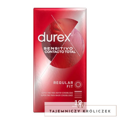 Durex Sensitive Total Contact 12 szt. ultracienkie prezerwatywy Sensi-Fit Durex