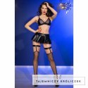Chilirose CR 4716 komplet 3-częściowy czarny rozmiar M skora ekologiczna CHILIROSE