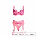 SUBBLIME Komplet z Koronką i Liniami, rożowo-fioletowy L/XL SUBBLIME